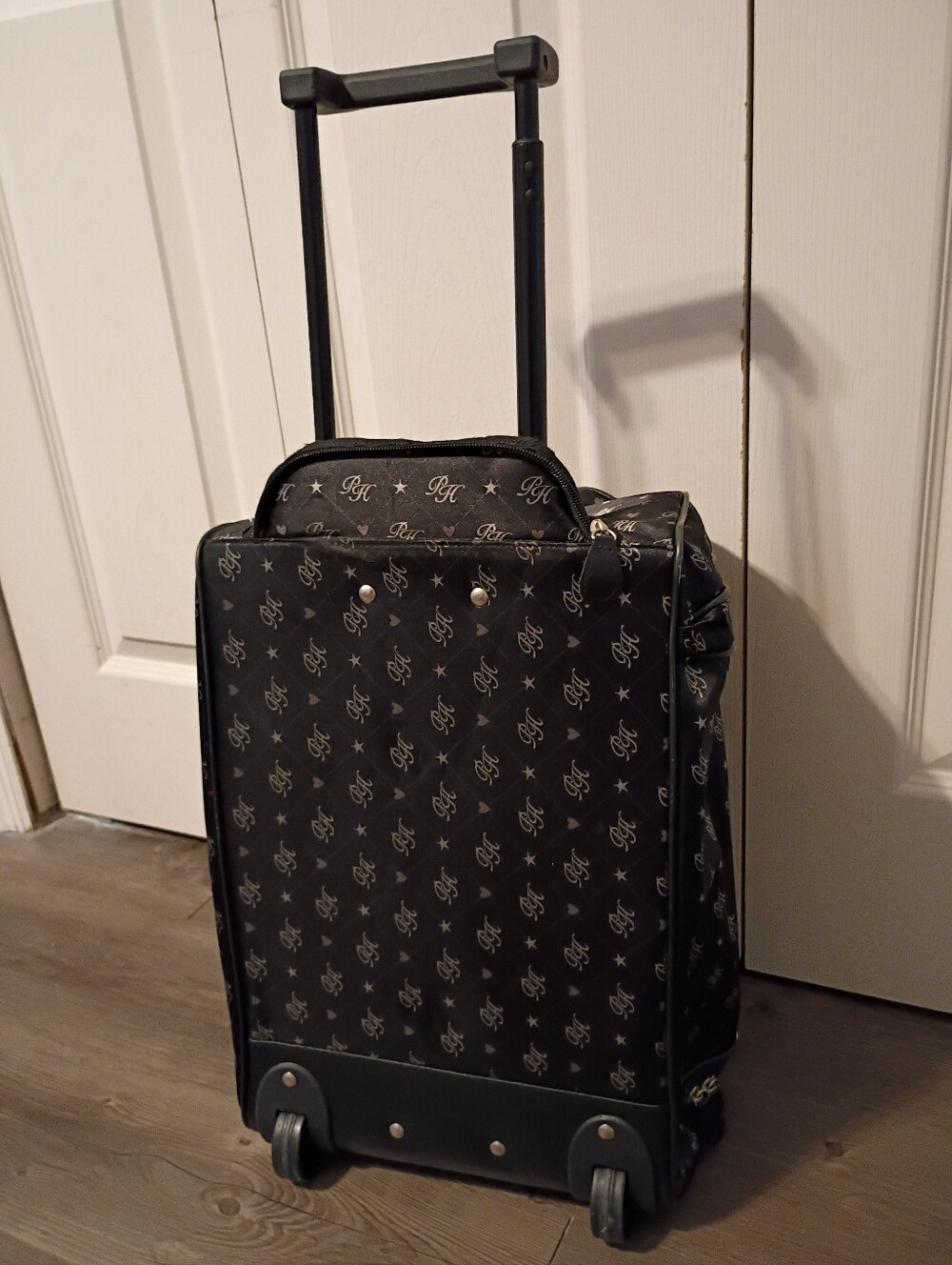Y2K Vintage Paris Hilton Logo Monogram Carry On Luggage Travel Bag